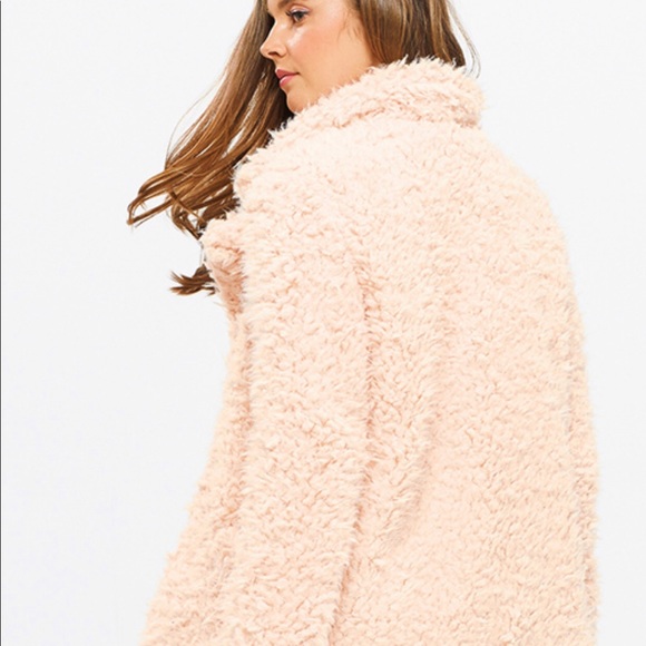 🔺LAST ONE🔺Pink Sherpa Fleece Duster Coat SMALL - Picture 8 of 8